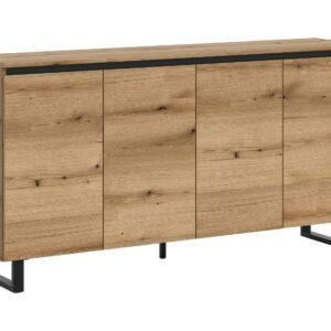 Xonox Aparador - acabamento carvalho Evoke e preto, 160x84x36 cm