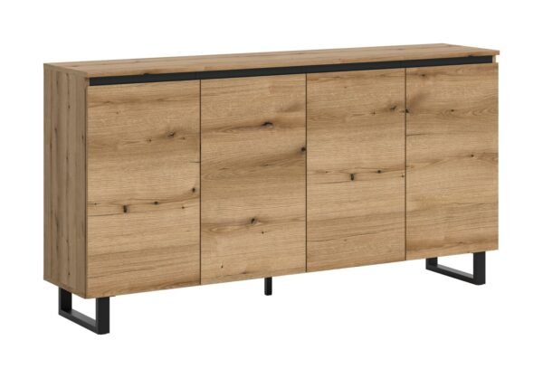 Xonox Aparador - acabamento carvalho Evoke e preto, 160x84x36 cm