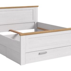 Xonox Cama 180x200 com gavetas de arrumação - acabamento lariço Sibiu, 189x90x209 cm