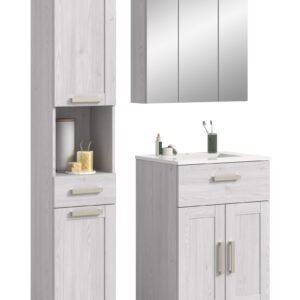Xonox Combinação de banho com iluminação - efeito lariço Sibiu e efeito carvalho Artisan, 115x187x45 cm