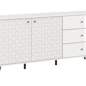Xonox Aparador - melamina branca, 169x76x40 cm