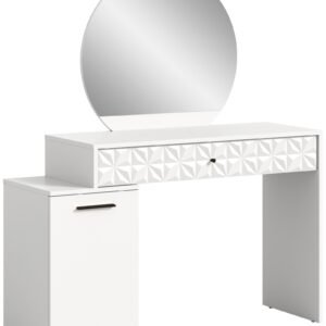 Xonox toucador - melamina branca e branco brilhante, 117x138x42 cm