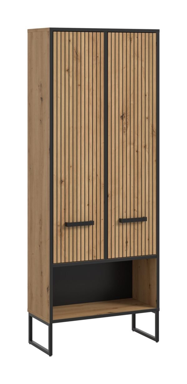 Xonox Armário alto largo - acabamento carvalho Artisan, 59x159x32 cm