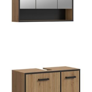 Xonox combinação de banho - acabamento carvalho Artisan, 80x192x36 cm