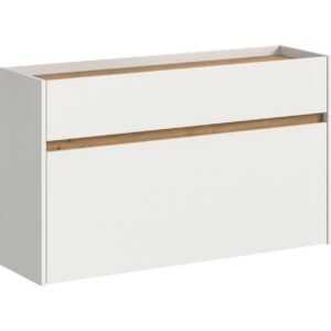 Xonox sapateira - acabamento branco e acabamento carvalho Artisan, 61x110x32 cm