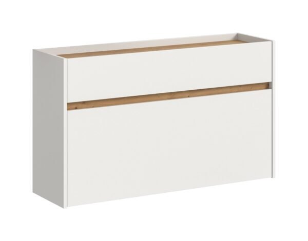Xonox sapateira - acabamento branco e acabamento carvalho Artisan, 61x110x32 cm