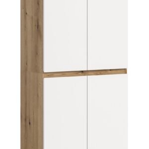 Xonox Armário universal - branco e acabamento carvalho Evoke, 70x175x37 cm