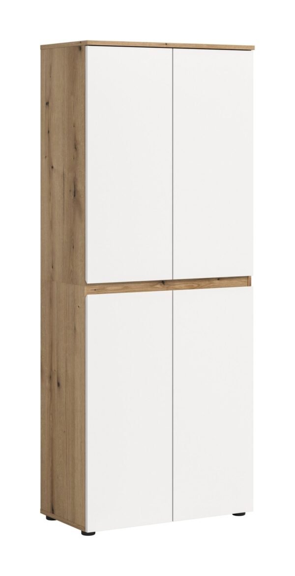 Xonox Armário universal - branco e acabamento carvalho Evoke, 70x175x37 cm