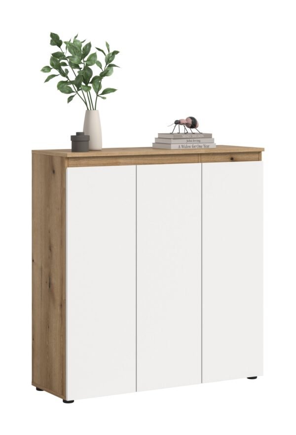 Xonox Armário universal - branco e acabamento carvalho Evoke, 105x111x37 cm
