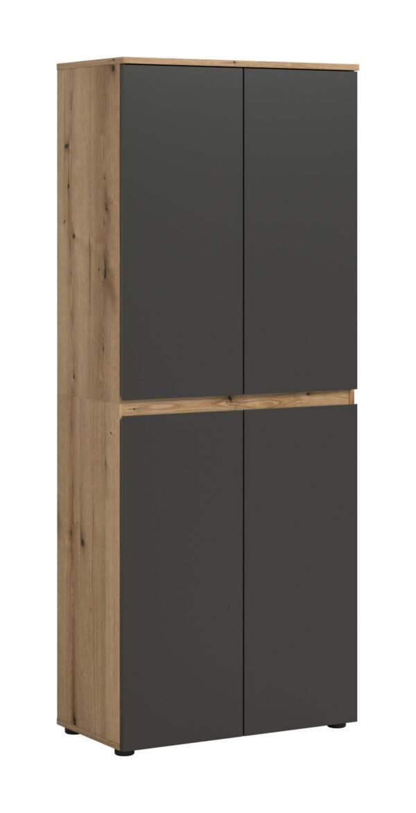 Xonox Armário universal - antracite e acabamento carvalho Evoke, 70x175x37 cm