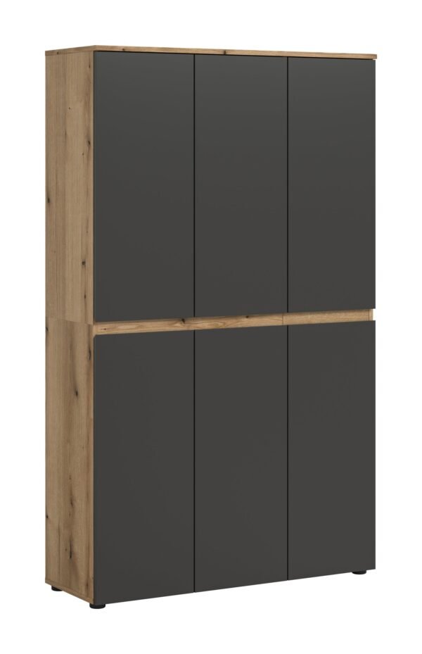 Xonox Armário universal - antracite e acabamento carvalho Evoke, 105x175x37 cm