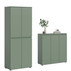 Xonox Armário universal - acabamento verde fumo, 190x175x37 cm