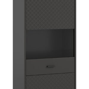 Xonox Vitrine - cinzento mate, 58x195x37 cm