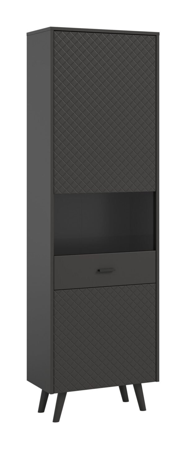 Xonox Vitrine - cinzento mate, 58x195x37 cm