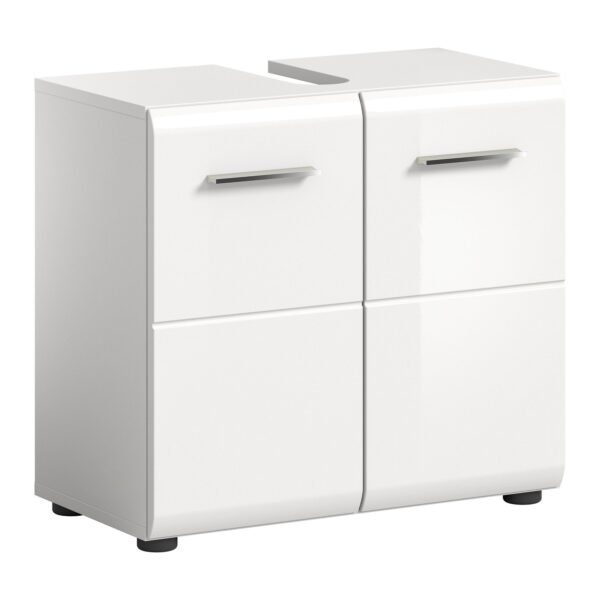 Xonox móvel de lavatório - imitação branco e branco brilhante moldado, 60x54x32 cm