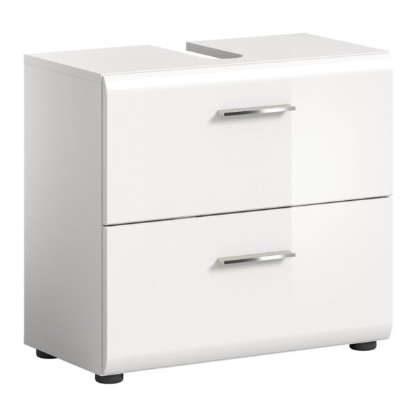 Xonox móvel de lavatório - imitação branco e branco brilhante moldado, 60x54x32 cm