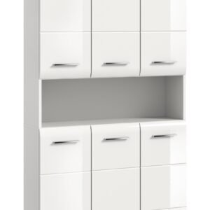 Xonox Armário multiuso - brilhante branco, moldado, 90x185x30 cm