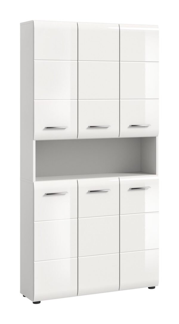 Xonox Armário multiuso - brilhante branco, moldado, 90x185x30 cm