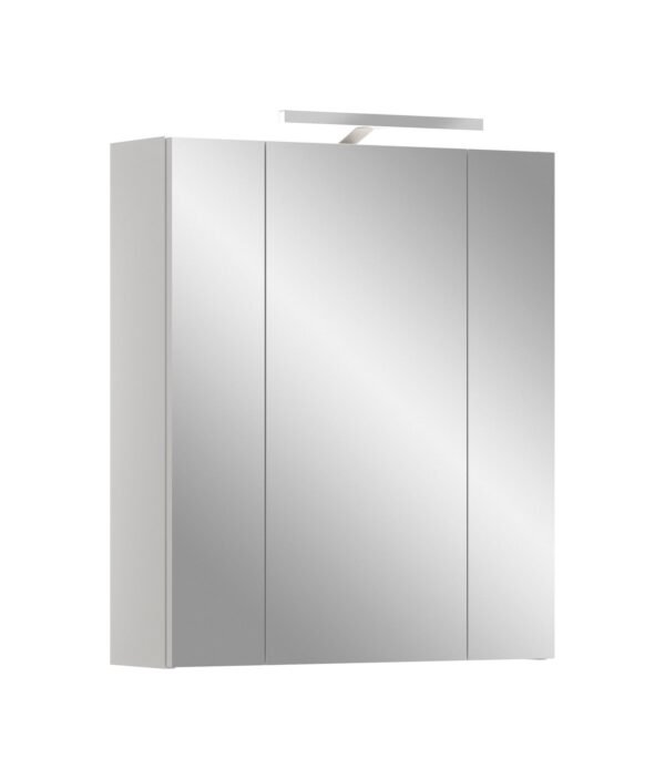 Xonox Armário com espelho e iluminação - brilhante branco, moldado, 60x55x46 cm