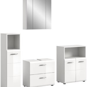 Xonox combinação de banho - imitação branco e branco brilhante moldado, 180x190x32 cm