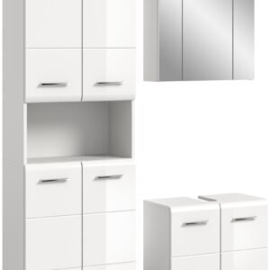 Xonox combinação de banho - imitação branco e branco brilhante moldado, 135x190x32 cm