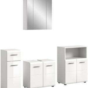 Xonox combinação de banho - imitação branco e branco brilhante moldado, 180x190x32 cm