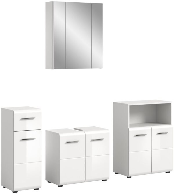 Xonox combinação de banho - imitação branco e branco brilhante moldado, 180x190x32 cm