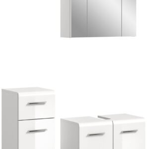 Xonox combinação de banho - imitação branco e branco brilhante moldado, 105x190x32 cm