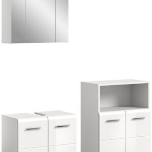 Xonox combinação de banho - imitação branco e branco brilhante moldado, 135x190x32 cm