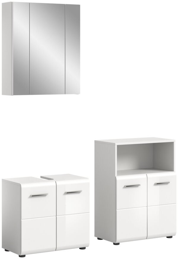 Xonox combinação de banho - imitação branco e branco brilhante moldado, 135x190x32 cm