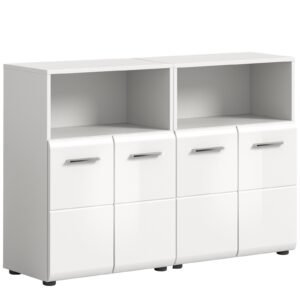 Xonox combinação de banho - imitação branco e branco brilhante moldado, 120x82x32 cm