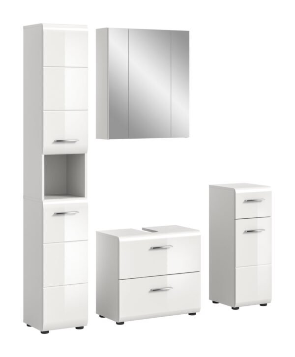Xonox combinação de banho - brilhante branco, moldado, 150x185x30 cm