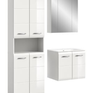 Xonox combinação de banho - brilhante branco, moldado, 135x185x46 cm