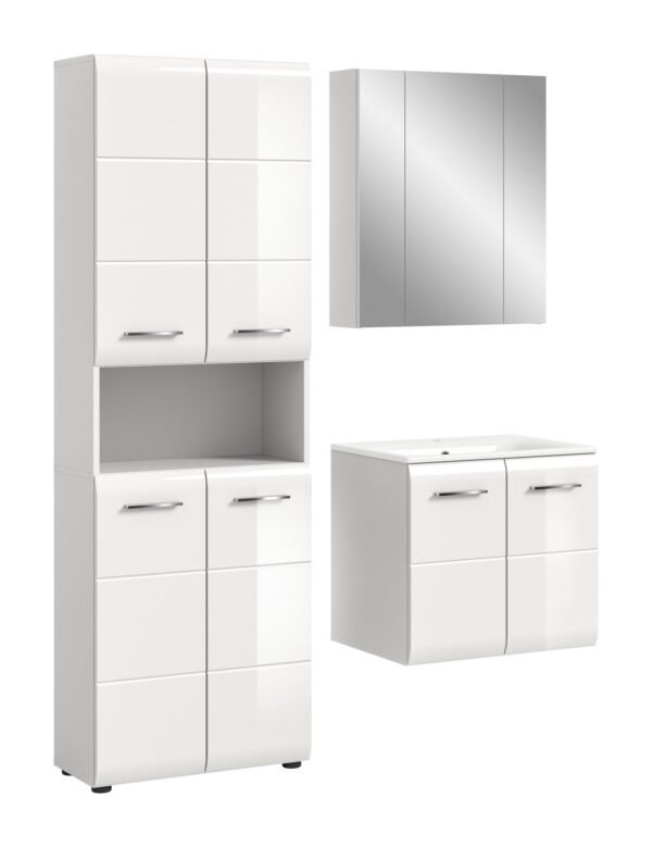 Xonox combinação de banho - brilhante branco, moldado, 135x185x46 cm