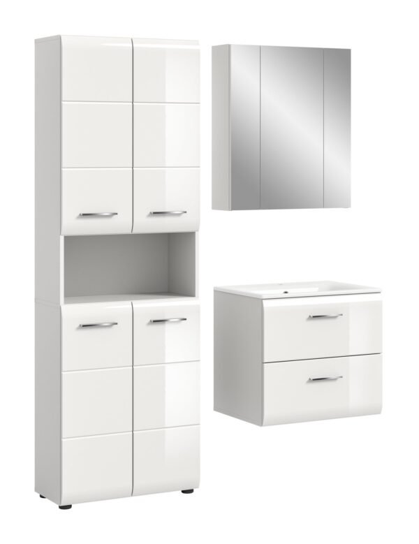 Xonox combinação de banho - brilhante branco, moldado, 135x185x46 cm