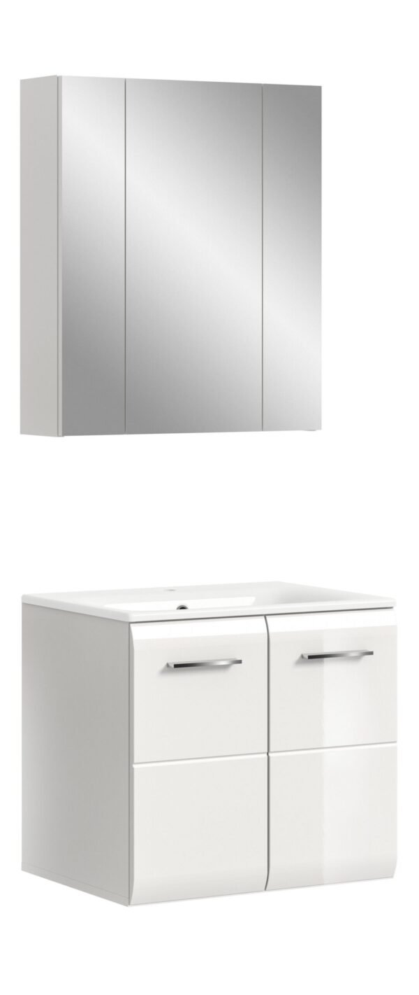 Xonox combinação de banho - brilhante branco, moldado, 60x185x46 cm