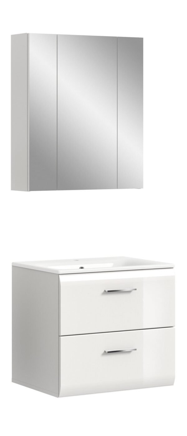 Xonox combinação de banho - brilhante branco, moldado, 60x185x46 cm