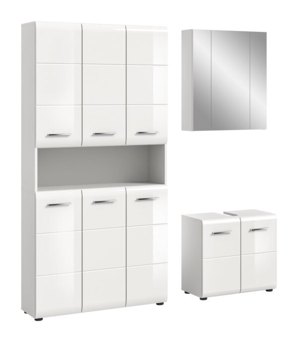 Xonox combinação de banho - brilhante branco, moldado, 165x185x30 cm