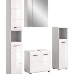 Xonox Combinação de banho com iluminação - brilhante branco, moldado, 150x185x30 cm