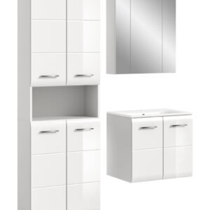 Xonox Combinação de banho com iluminação - brilhante branco, moldado, 135x185x46 cm