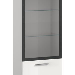 Xonox Vitrine - brilhante branco, moldado, 45x160x34 cm