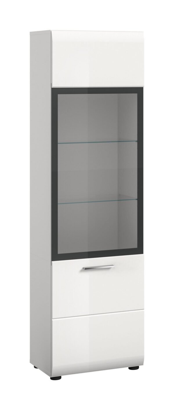 Xonox Vitrine - brilhante branco, moldado, 45x160x34 cm