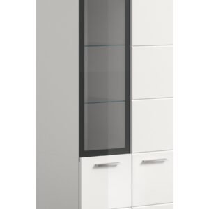 Xonox Vitrine - brilhante branco, moldado, 60x160x34 cm