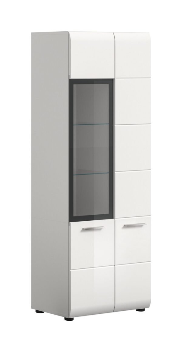 Xonox Vitrine - brilhante branco, moldado, 60x160x34 cm