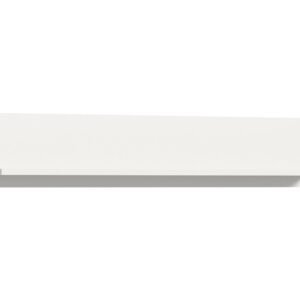 Xonox estante de parede - imitação branco e branco brilhante moldado, 110x20x15 cm
