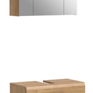 Xonox Conjunto de banho com rodízios - acabamento carvalho Artisan, 60x185x30 cm