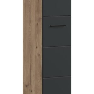 Xonox Tipo de espaço de armazenamento - preto mate e acabamento carvalho Nox, 30x106x30 cm