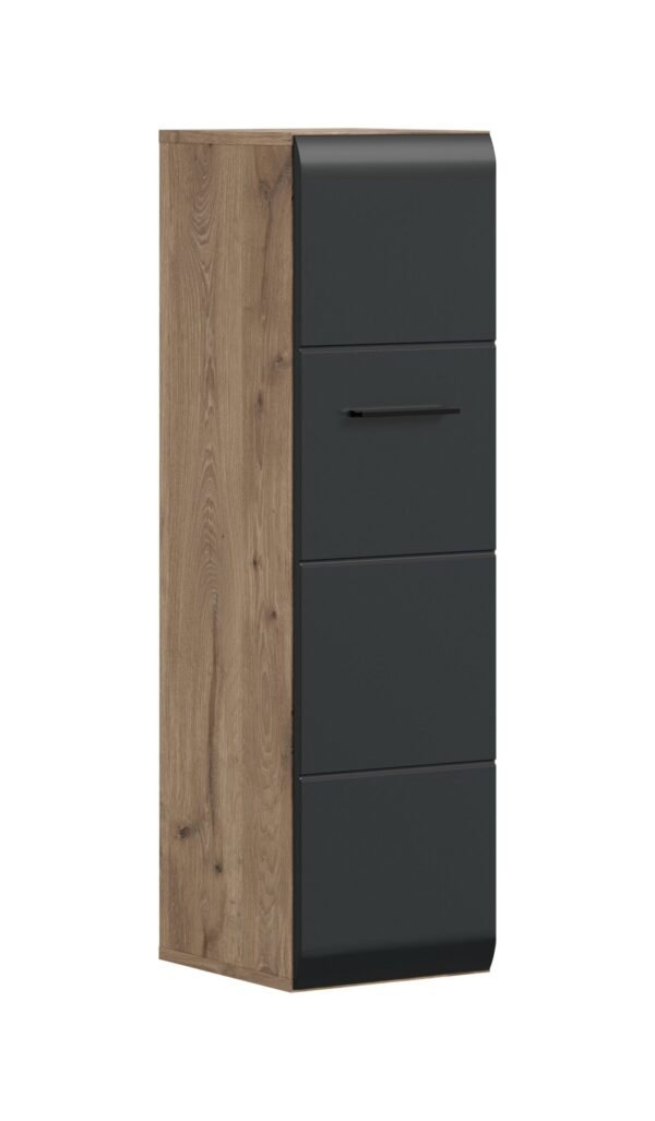 Xonox Tipo de espaço de armazenamento - preto mate e acabamento carvalho Nox, 30x106x30 cm
