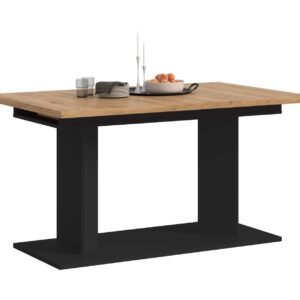 Xonox mesa de jantar - efeito carvalho Artisan e preto, 220x76x100 cm