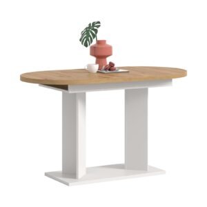 Xonox mesa de jantar - efeito carvalho Artisan e branco, 170x76x70 cm